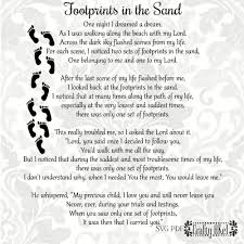 Footprints In The Sand Poem Svg Pdf Png Digital File Vector Etsy Footprints In The Sand Poem Footprint Inspirational Words Of Wisdom