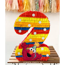 Two, how we love you! No 2 Elmo Sesame Street Theme Premium Pinata Shopee Malaysia