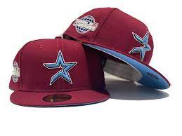 Houston Astro 2005 World Series Burgundy Icy Brim New Era Fitted Hat Sports World 165 In 2021 Fitted Hats New Era Fitted 2005 World Series