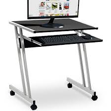 Shop wayfair for all the best small computer desks. Computer Desk Table Worksation Sliding Keyboard 62x48x73cm Small Black White Brown Z Shaped Movable Black Buy Online In Dominica At Dominica Desertcart Com Productid 48223192