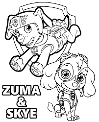 You possibly can download these image, click on download image and save image to your mobile phone. Zuma And Skye Pups From Paw Patrol On Printable Coloring Books