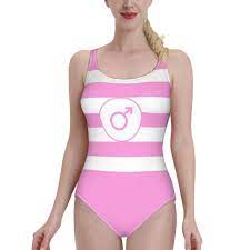 Sissy Pride Flag One Piece Swimsuit Women Ruffle Monokini Shoulder Swimsuit  Bathing Suit Swim Wear Sissy Pride Flag Kink Fetish | AliExpress