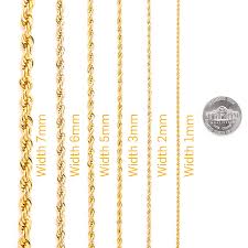 Best Rope Chain 6mm Fashion Jewelry Necklaces Made Of Real 24k Gold On Semi Precious Metals Thick Layers Help It Resist Tarnishing 100 Free