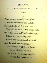Tennyson S Mariana Tennyson Poems Wonderful Words Poems