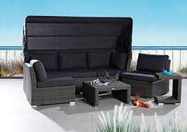 Poly Rattan Sonneninsel Set Strandkorb Barcelona Relax Garten Lounge Com Lounge Garnitur Garten Lounge Gartenmobel Sets