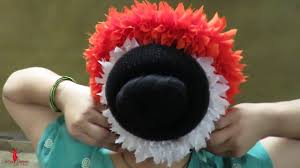 Kunjalam (three cotton pom pom's to tie at the end of a braid) 2 rubber bands hair extension (to tie. Basic Bharatnatyam Hairstyle Youtube