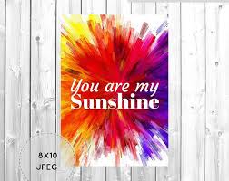 You Are My Sunshine Art Rainbow Nursery Decor Bright Wall Art Etsy Rainbow Nursery Decor Etsy Wall Art Rainbow Nursery