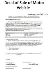 Halimbawa ng isang bulong ay tabi tabi po.. Deed Of Sale Of Motor Vehicle With Assumption Of Mortgage Motor Car Sell Car Rental Agreement Templates