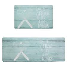 Home brilliant placemats set of 6 heat resistant dining table place mats for kitchen table, 13 x 19 inches, teal. Kitchen Mat Set Kimode 2 Piece Anti Fatigue Kitchen Floor Mat Comfort Pvc Leather Heavy Duty Standing Mats Waterproof Rubber Back Non Slip Kitchen Rugs 18 X 29 18 X 59 Walmart