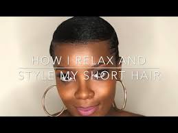 This short curly mane is layered all through the back and sides to balance out the volume and body making this style best suited to frame a long face. How I Relax And Style My Short Hair South African Youtubers Youtube