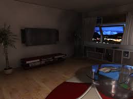 With couch, carpet, lamp and bookshelf. Night Time Living Room 1 By Supernenei On Deviantart