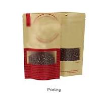 OEM Welcome Recyclable Ziplock Craft Paper Packaging Paper/PE Stand up  Pouch for Food