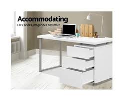4.0 out of 5 stars. Buy Office Study Computer Desk W 3 Drawer Cabinet White Online In Australia