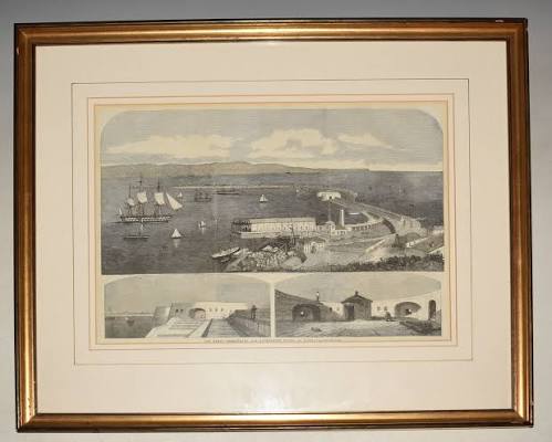 Original Large Engraved Illustrations of The Great Breakwater & Government Works at Portland. Harbour View. DORSET From The Illustrated London News