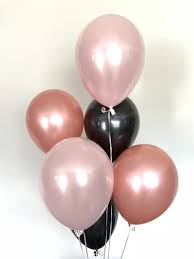 Pink Black And Gold Balloon Arch Pink Blush Balloons Blush And Black Balloons Black And Etsy Blush Balloons Black Balloons Balloons