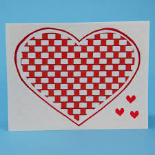 Program one or two lines of small lettering above the heart. How To Make Woven Heart Valentines Greeting Card Ideas Aunt Annie S Crafts