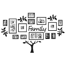 Wallverbs 19 Piece Family Tree Set In Black Bed Bath Beyond Family Tree Picture Frames Family Tree Collage Family Tree Photo