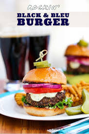 Black And Bleu Burger Red Robin Recipe Rockin Black And Blue Burger Recipe How To Feed A Loon Summer Burgers Best Burger Recipe Black Blue Burger