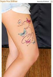 Summer Sale Large Butterfly Temporary Tattoo Stars Wings And Swirls Butterfly Thigh Tattoo Butterfly Tattoos For Women Thigh Tattoo