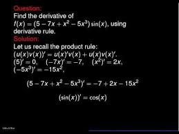 Calculus Problem Find The Derivative Of Sin X Times A Polynomial Function Polynomial Functions Polynomials Calculus