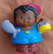 Fisher Price Lil' People Fishing Boy Michael African American Vacation Boat  Toy