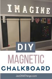 Learn how to make a magnetic chalkboard with a smooth, natural slate looking finish. How To Make A Diy Chalkboard Wall That S Magnetic Too Jac Of All Things