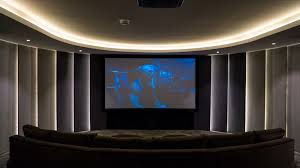The Ultimate Home Cinema Experience Is Enhanced With Wall Panel Lighting Cinema Room Cinema Design Home Cinemas