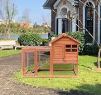 Juiluna Wooden Chicken Coop Large Outdoor Hen House with Shed Box Poultry  Cage 48''L x 36 ''D x 24.8 ''H Chicken Cages