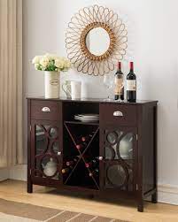 Check spelling or type a new query. Pilaster Designs Dark Cherry Wood Wine Rack Buffet Display Console Table