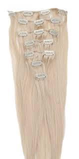 Our light ash blonde all natural human hair extensions can instantly give you longer hair, thicker hair or a whole new style. 6001 Extra Light Blonde 20 Clip In Hair Extensions