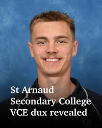 One of only four students doing VCE at St Arnaud this year, Tyson Funston  was the dux of the school with an ATAR of 68.65. See the full list of Vic  high