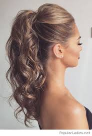 Ponytail hairstyles are quite popular. Curly High Pony Style Elegant Ponytail Evening Hairstyles High Ponytail Hairstyles
