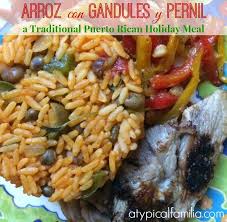 It's served in a small glass, like a shot glass or jigger, but it's sipped you can eat these with toothpicks as an appetizer or as a side dish… Pernil Arroz Con Gandules