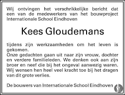 Kees Gloudemans ✝ 13 december 2012 • overlijdensbericht en condoleances