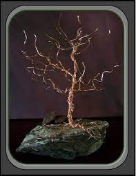 Tree of life sun catchercrystal tree of lifewindow ornament | etsy. Buy Custom Tree Of Life Wire Art Tree Sculpture Copper Or Silver Tree On Natural Rock Base Made To Order From Artistic Creations By Rose Custommade Com