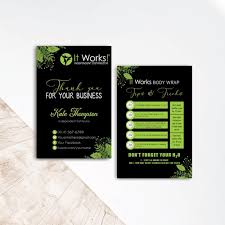 Thanking your customers for their initial purchase is the first step in getting them to buy from you again. Greenery It Works Thank You Cards It Works Tips Tricks Card Iw01 Kdesigndigital On Artfire
