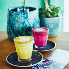 Vibrant Colours Amazing Taste And Powerful Health Benefits Theflowerpantrycourtyardcoffee Proudly Stocking Our Golden Latte S Turmeric Latte Tasting Latte