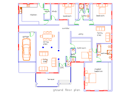 Jonat 4 Bedroom House Plan In Ghana 4 Bedroom House Plans Four Bedroom House Plans Bedroom House Plans