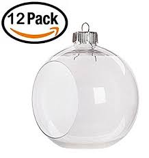 With Fake Candles Inside Amazon Com Creative Hobbies Clear Plastic Ornament Balls Open Front With Flat Clear Plastic Ornaments Creative Hobbies Fake Candles