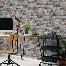 Fresco marble geometric wallpaper navy add to basket add (opens a popup) adding. Distressed Brick Navy Red By Fresco Fresco Wallpaper Uk