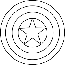 Escudo Capitan America Para Colorear
