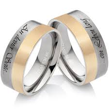 Trauringe Aus Titan Und 333 Gold Unisex Mit Individueller La 279 00