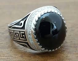 Sterling Silber Herren Ring Mit Onyx Stein 925k Rings For Men Rings Amazing Jewelry
