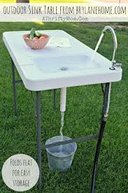 Brylanehome Outdoor Sink Table Review Great For Camping Outdoor Cooking Canning Or Washing Produce From Your Garde Outdoor Sinks Camping Table Camping Sink