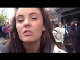 Pro-choice campaigner outside Belfast abortion clinic