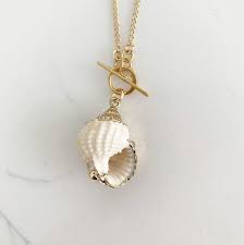 Mini Riggings Conch Shell Necklace Seashell Jewelry Gold Bar Necklace Diy Jewelry Necklace