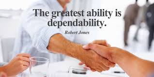 Great occasions for serving god come seldom, but little ones surround. Tim Fargo On Twitter The Greatest Ability Is Dependability Robert Jones Quote Mondaymotivation