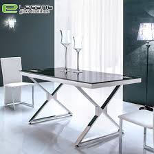 New design stainless steel dining table with glass or marble top dining table in details ; China High Quality Square Tempered Glass Dining Table China Glass Dining Table Tempered Glass Furniture