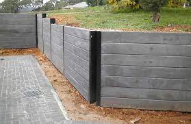 Poured concrete can be shaped and stamped into many patterns. Retaining Wall Price Adelaide Outback Sleepers Australia