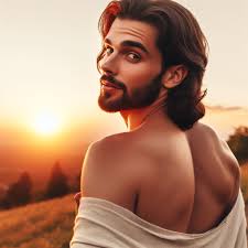 Jesus just outside enjoying nature.